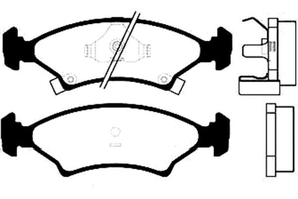 KAVO PARTS Bremžu uzliku kompl., Disku bremzes BP-4001